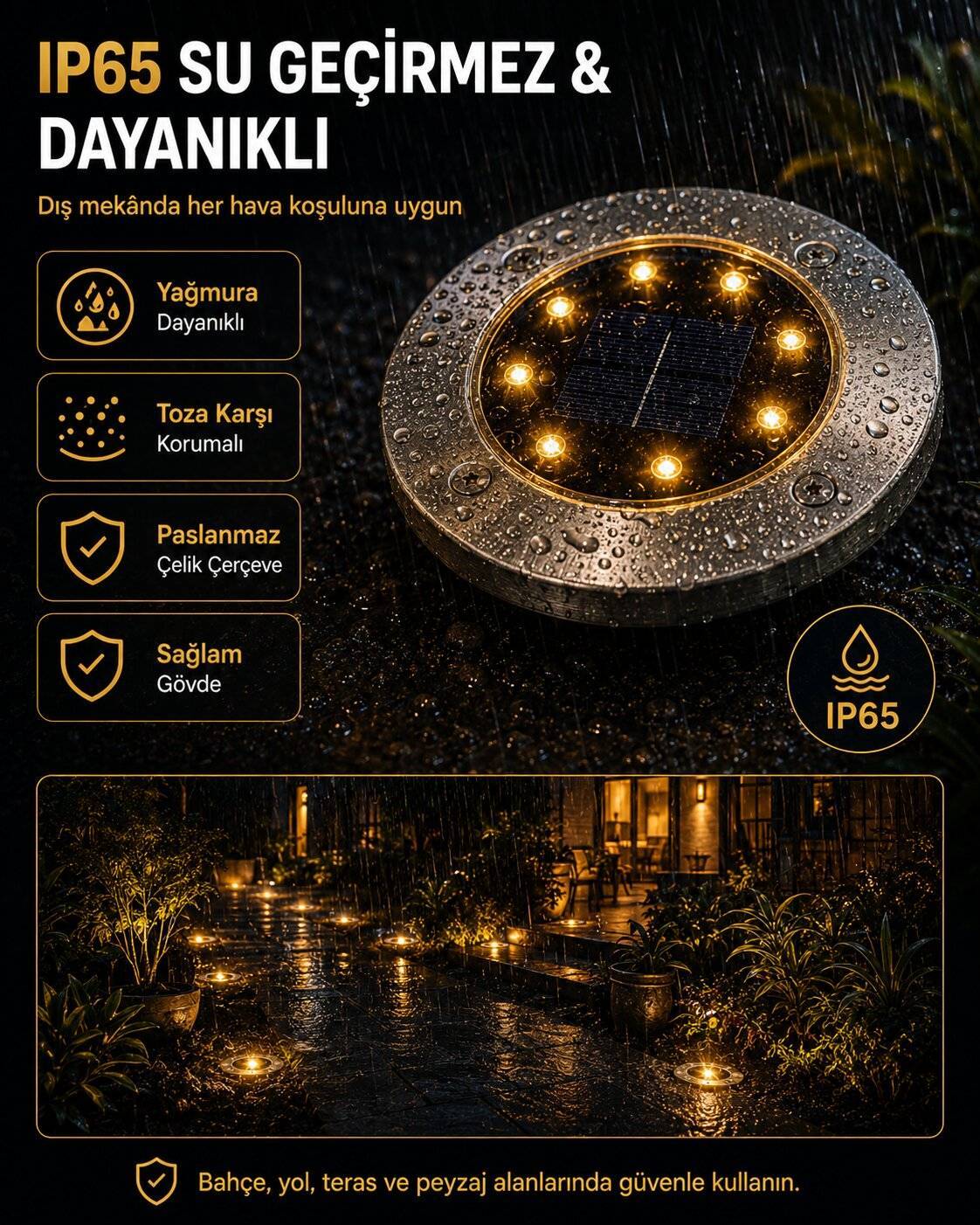 Sıcak sarı ışık ambiyans